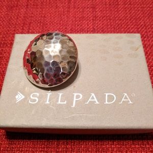 S1643 Retired Silpada Round, Hammered Pendant